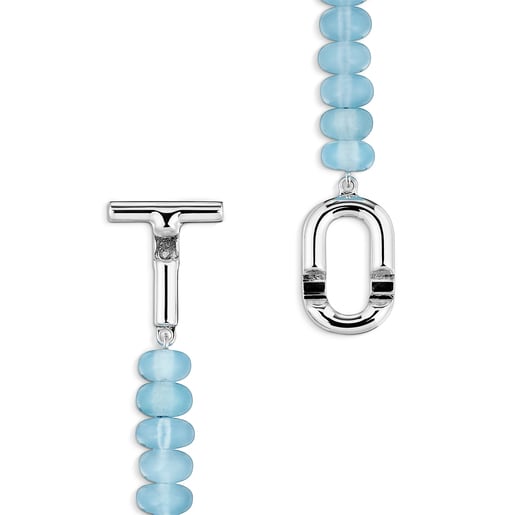 Silver Bracelet with treated blue chalcedony TOUS MANIFESTO