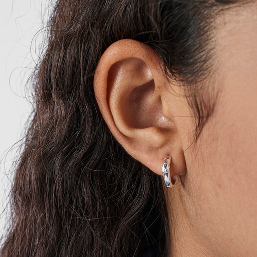 Aretes aro TOUS Basics oso de plata