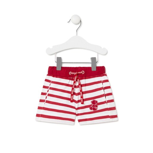 Tous - BoyS Striped Bermudas In Casual Red - Bavlna
