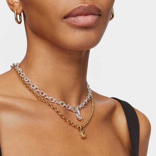 Pendentif ourson Bold Bear petit en argent vermeil