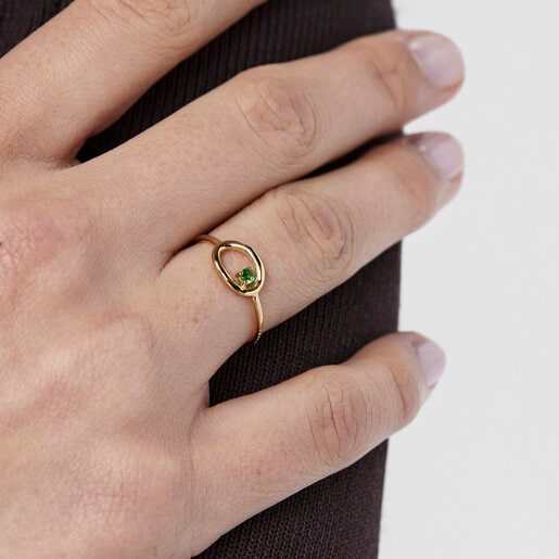 TOUS Hav ring gold with tsavorite gems