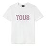 Różowy T-shirt z krótkimi rękawami TOUS Bear Faceted M