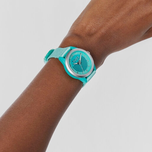 Montre analogique vert menthe Vibrant Sun