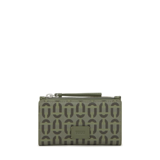 Cartera pequeña caqui TOUS Double Way Manifesto