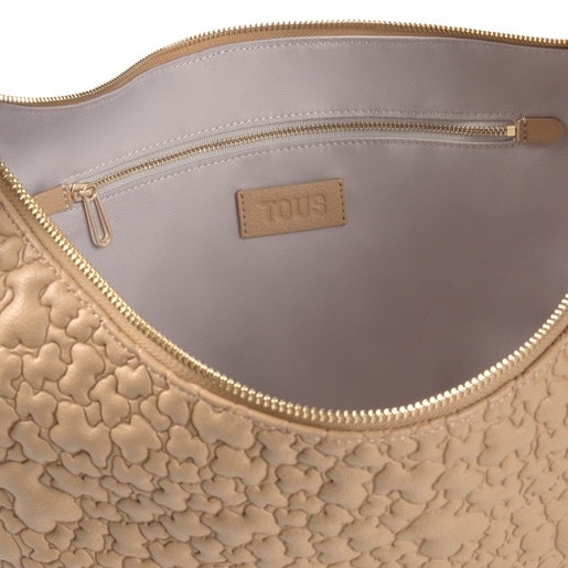 Bolso de hombro grande arena Tous Puffy Bear