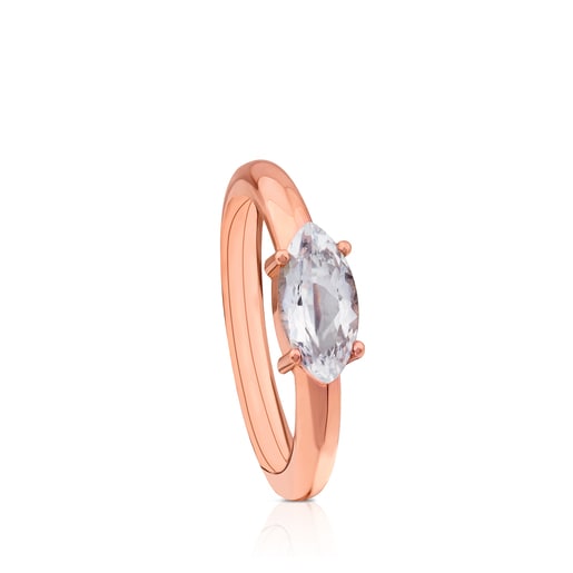 Ring Eklat aus rosa Vermeil-Silber mit Topas