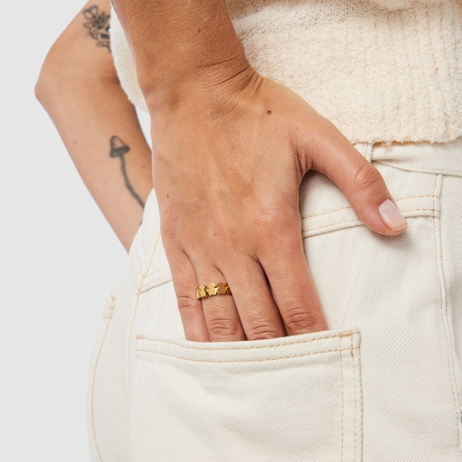Silver Vermeil Straight hoop Ring