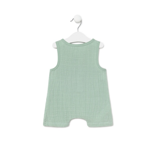 Short SMuse baby playsuit in mist