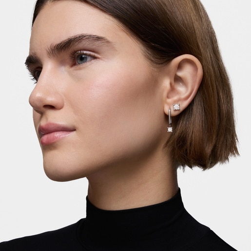 Pendiente individual de platino con diamante creado en laboratorio 0,50 ct Shine LGD