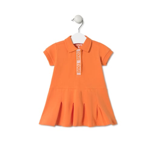 Vestido cuello polo Casual naranja