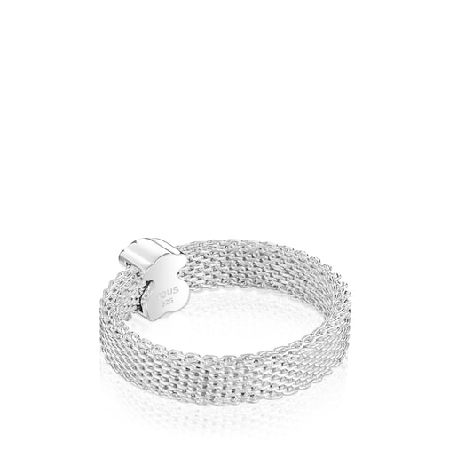 Silver TOUS Real Sisy Ring Bear motif 0,6cm.