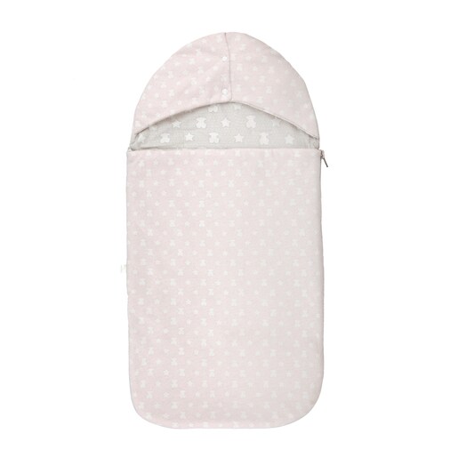 Micropoints reversible pram sleeping bag in pink - Tous. | TOUS