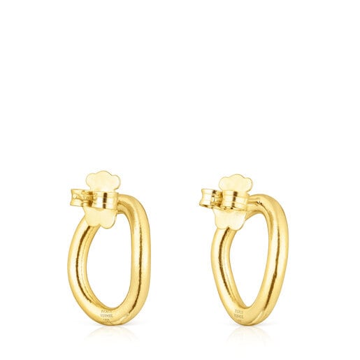 Silver vermeil TOUS Hav Circle earrings