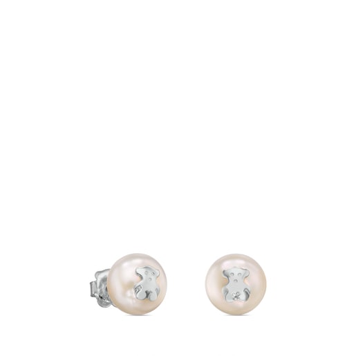 Silver TOUS Pearl Earrings with Pearl | TOUS