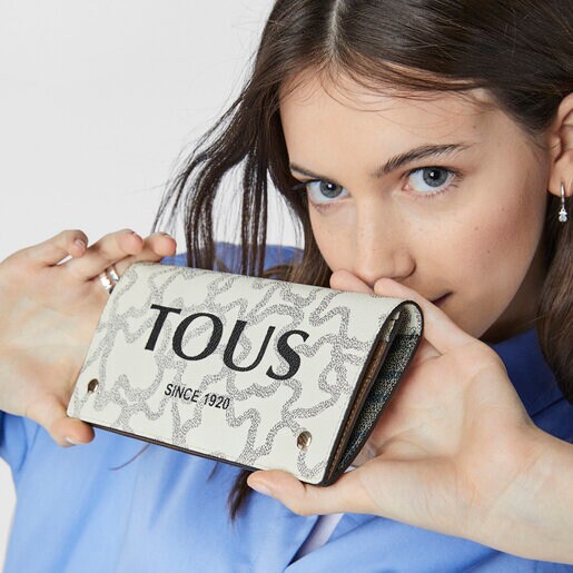 Бежевое портмоне Kaos Legacy среднего размера