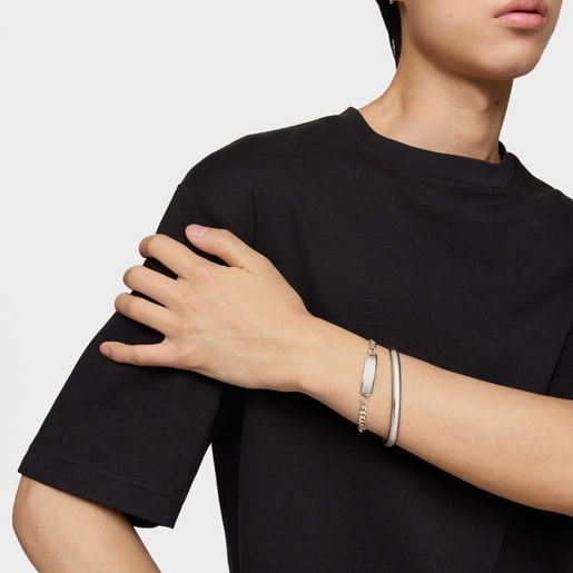 Two-tone bear-motif chain Bracelet TOUS Man