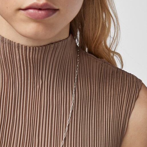 75 cm lange Halskette TOUS Chain Oval aus Silber.