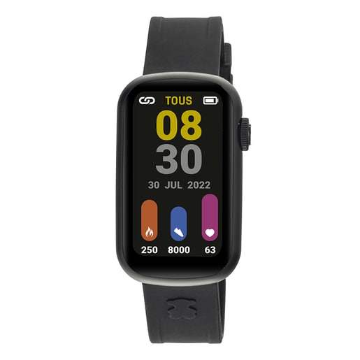 Smartwatch with nylon strap and black silicone strap T-Band