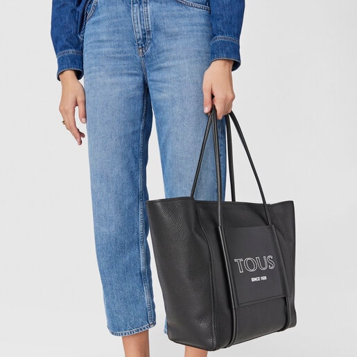 Shopping grande Tous Empire negro de piel