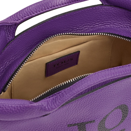 Small lilac-colored leather TOUS Balloon Tote bag