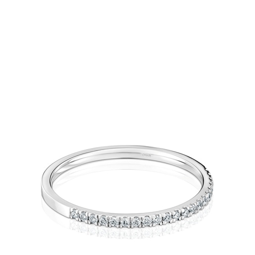 Half eternity ring white gold with diamonds Les Classiques