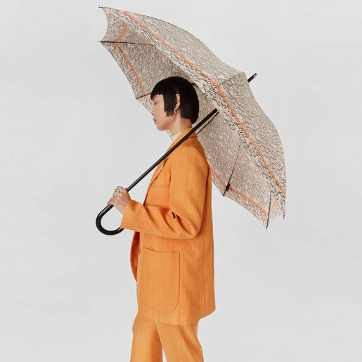 מטרייה Kaos Mini Evolution גדולה בצבע בז'