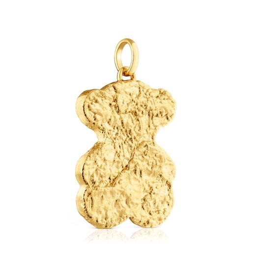 Large Pendant with 18kt gold plating over silver bear bonbon Sweet Dolls