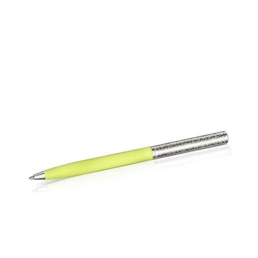 Steel TOUS Kaos Ballpoint pen lacquered in lime green