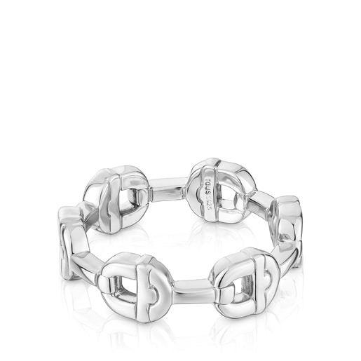 Silver logo Ring TOUS MANIFESTO