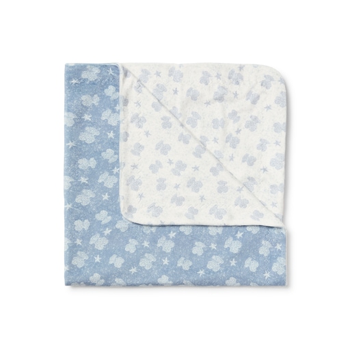 Soft-pile baby blanket in Illusion blue | TOUS
