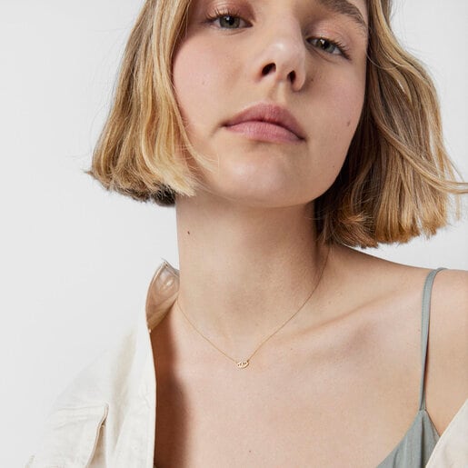 Золотое колье TOUS Good Vibes с глазом и с бриллиантами