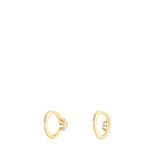 Gold Hoop earrings with diamonds Les Classiques