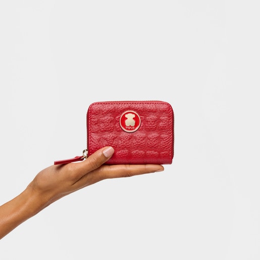 Medium red Leather Sherton Change purse