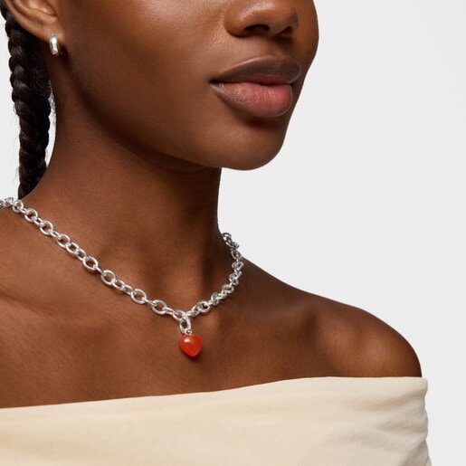 Dije de plata y cornalina TOUS Flechazo