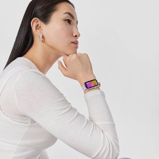 Smartwatch with nylon strap and silicone strap T-Band