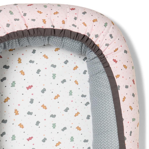 Ninho para a cama dos pais de bebé Charms cor-de-rosa
