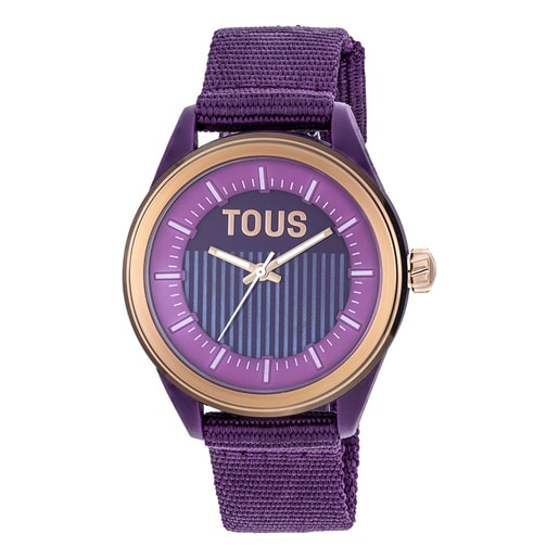 Reloj analógico solar morado Vibrant Sun