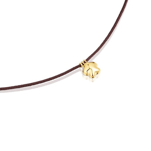 Gold and brown cord Flower necklace TOUS Balloon | TOUS