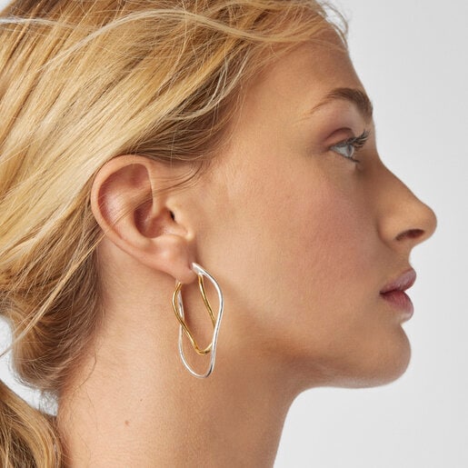 Hav bicolor ellipse Earrings