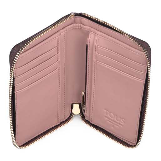 TOUS Small Kaos Icon Wallet in Multi Black - Pink | Westland Mall