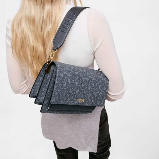 Bandolera mediana Audree gris oscuro Kaos Mini Lines