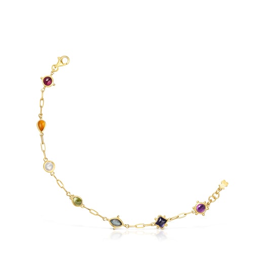 Silver vermeil Magic Nature Bracelet with gemstones | TOUS