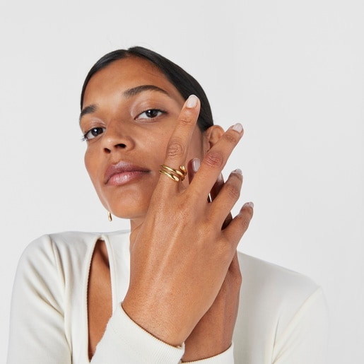 Silver vermeil Spiral ring New Hav