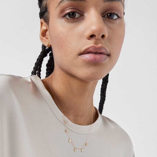 Collar Fragile Nature de oro, diamantes y rubí