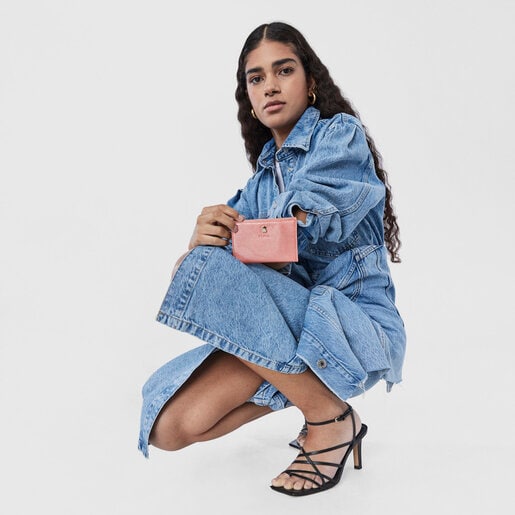 Monedero y tarjetero Dorp rosa