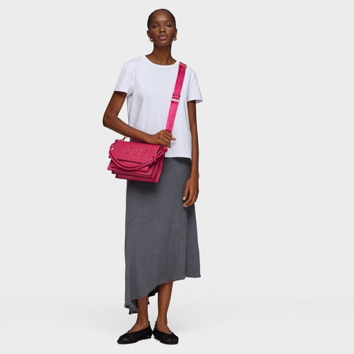 フューシャカラーのミディアム・クロスボディバッグ TOUS La Rue New Audree