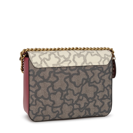 ショルダーバッグ  Kaos Legacy  Kaos柄  M  ベージュ・ワインレッド
