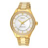 Reloj T-Shine de acero IP dorado con zirconias cúbicas