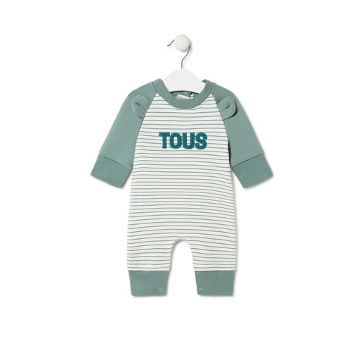 Baby playsuit in Classic green