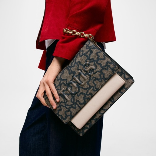 Bandolera mediana Audree Chain negra Kaos Icon